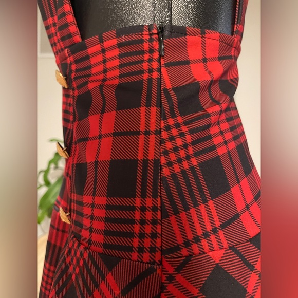 Chic Me Red and Black Plaid Dress, Size Small - Picture 8 of 12